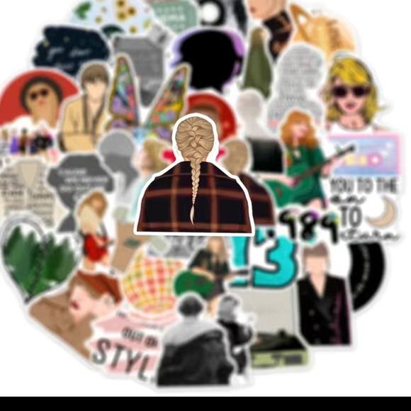 50 TAYLOR SWIFT stickers! Adorable! Laptops, water bottles, school supplies - Picture 2 of 9